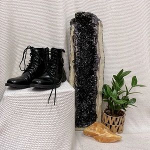 Black Aston Grey Collection zip up combat bats